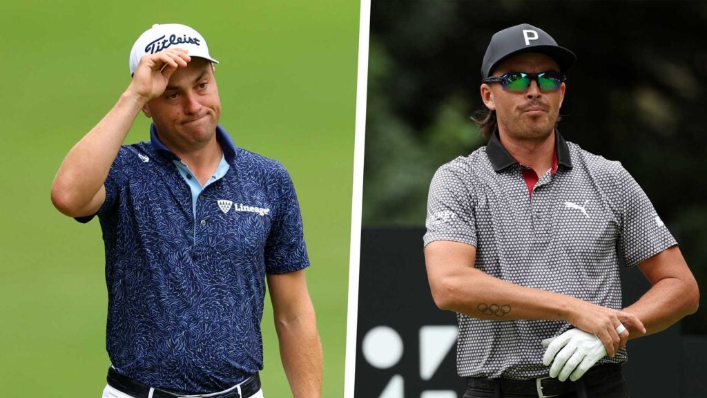 Split iomage of PGA Tour pros justin thomas and rickie fowler