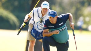 Pro golfer Padriag Harrington looks on before his putt on the 2nd green during the final round of the SAS Championship at Prestonwood Country Club on October 13, 2024 in Cary, North Carolina.