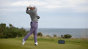 rory mcilroy hits driver during the 2024 alfred dunhill links