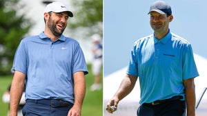 scottie scheffler and tony romo on the golf course