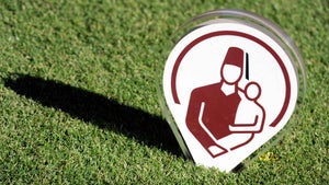 Shriner's Children's Open tee marker is located on the first tee during the first round of the Justin Timberlake Shriners Hospitals for Children Open held at TPC Summerlin.