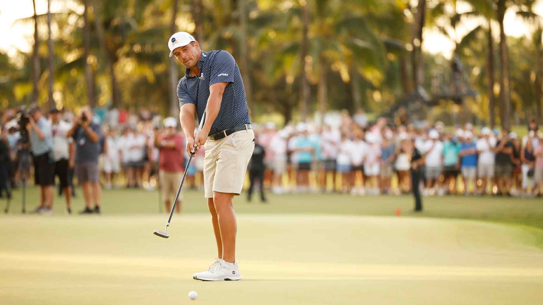 Two-time major champion Bryson DeChambeau describes a simple drill to help you develop better putting speed control with your feet