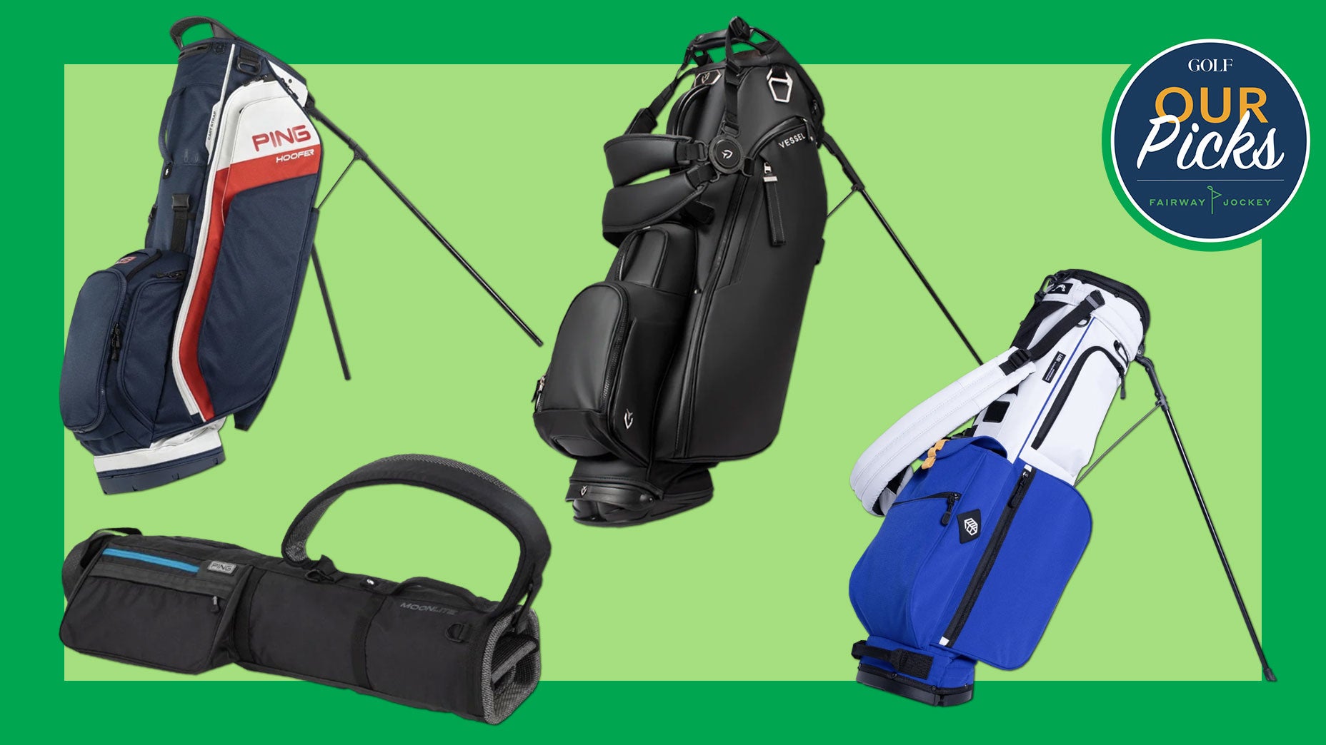 a collection of golf bags we love