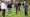 guy kinnings, jay monahan, yasir al-rumayyan and billy horschel walk laughing at Carnoustie during the Alfred Dunhill Links Championship