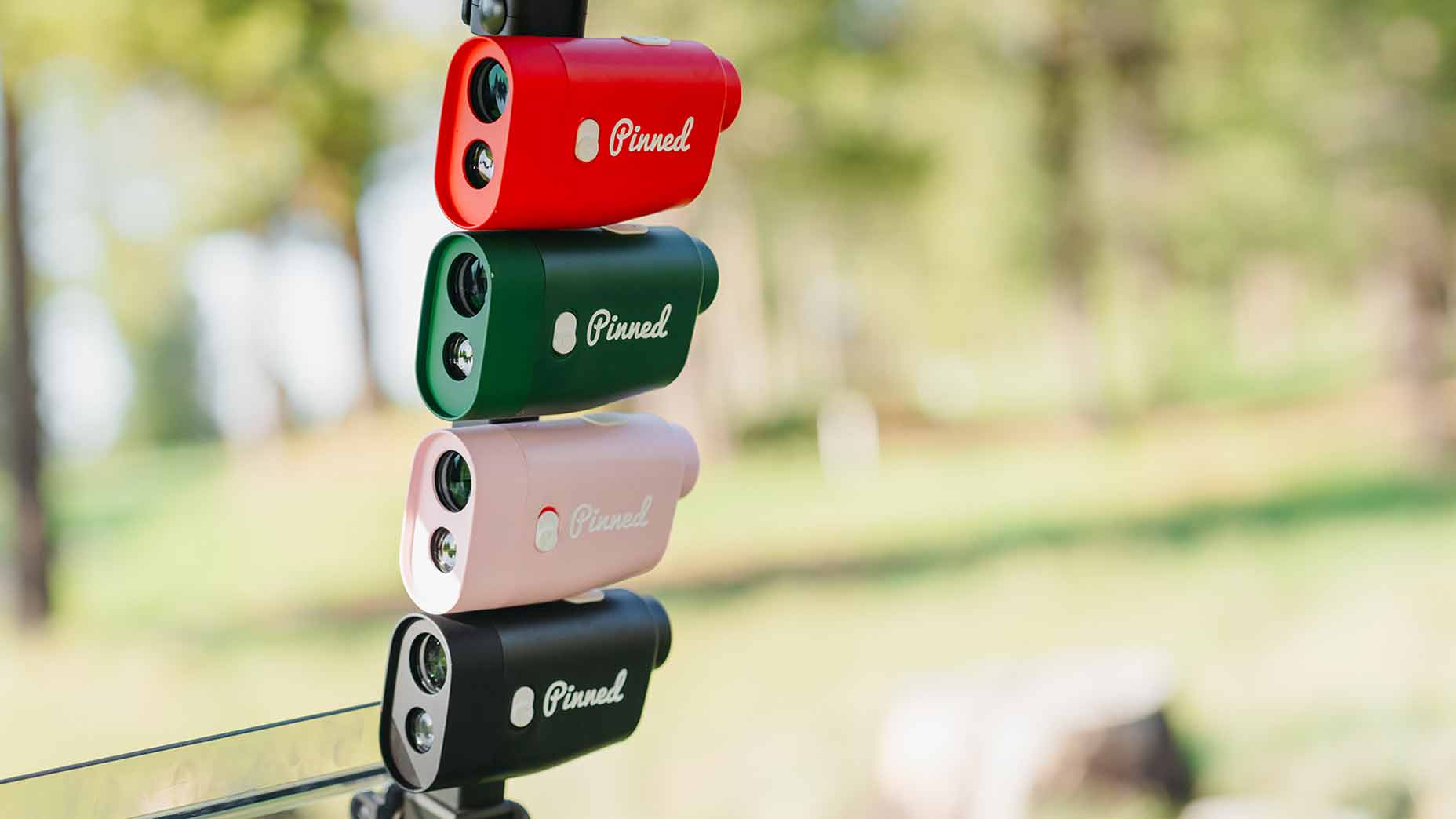 a collection of pinned rangefinders