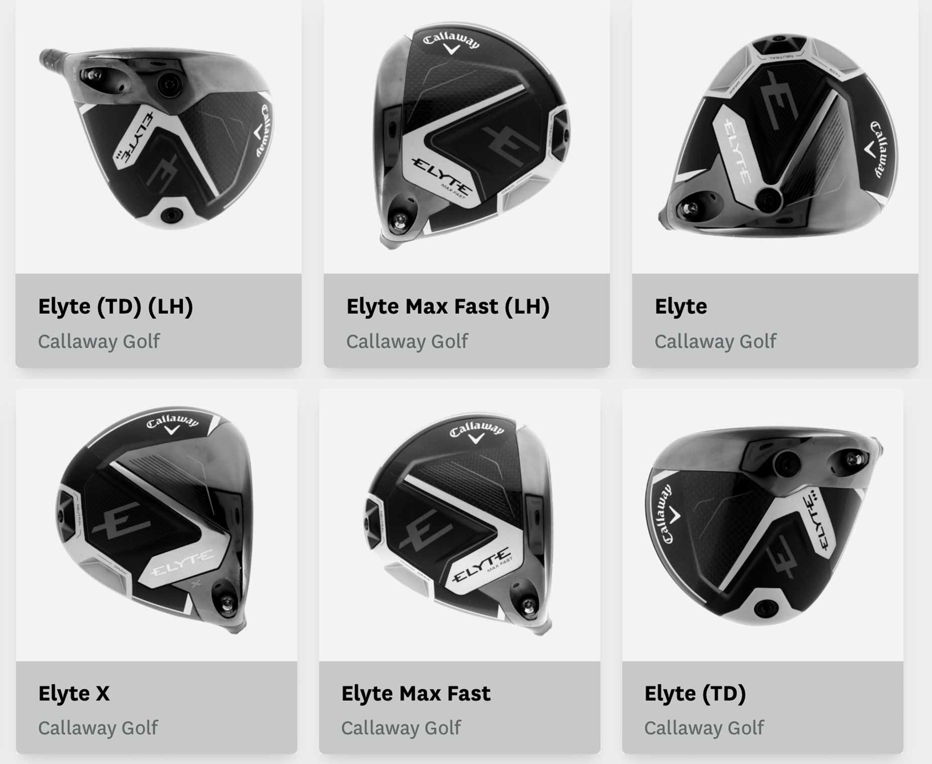 Callaway Elyte Drivers on conforming list.