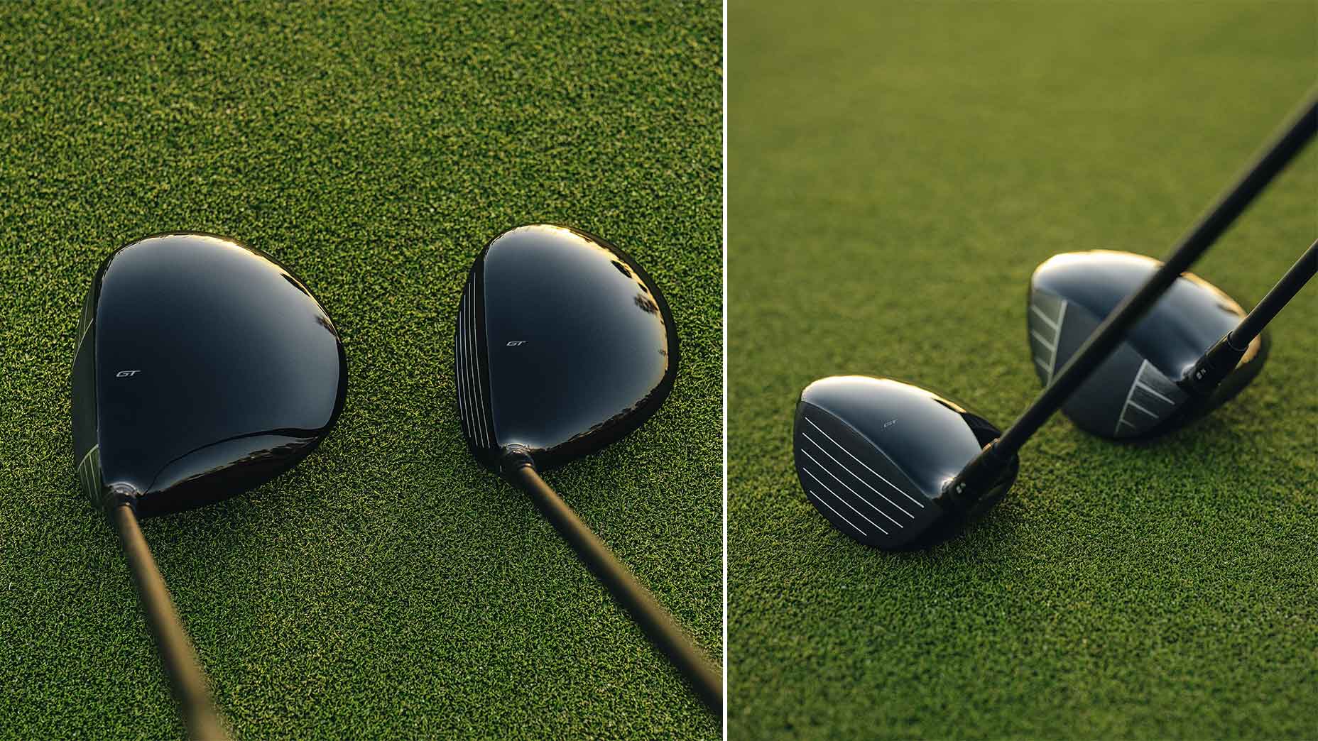 Titleist GT280 mini driver compared to regular Titleist GT driver.