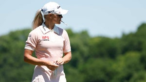 Charley Hull walks down the fairway during the second round of the U.S. Women's Open at Lancaster Country Club on May 31, 2024, in Lancaster, Pa.