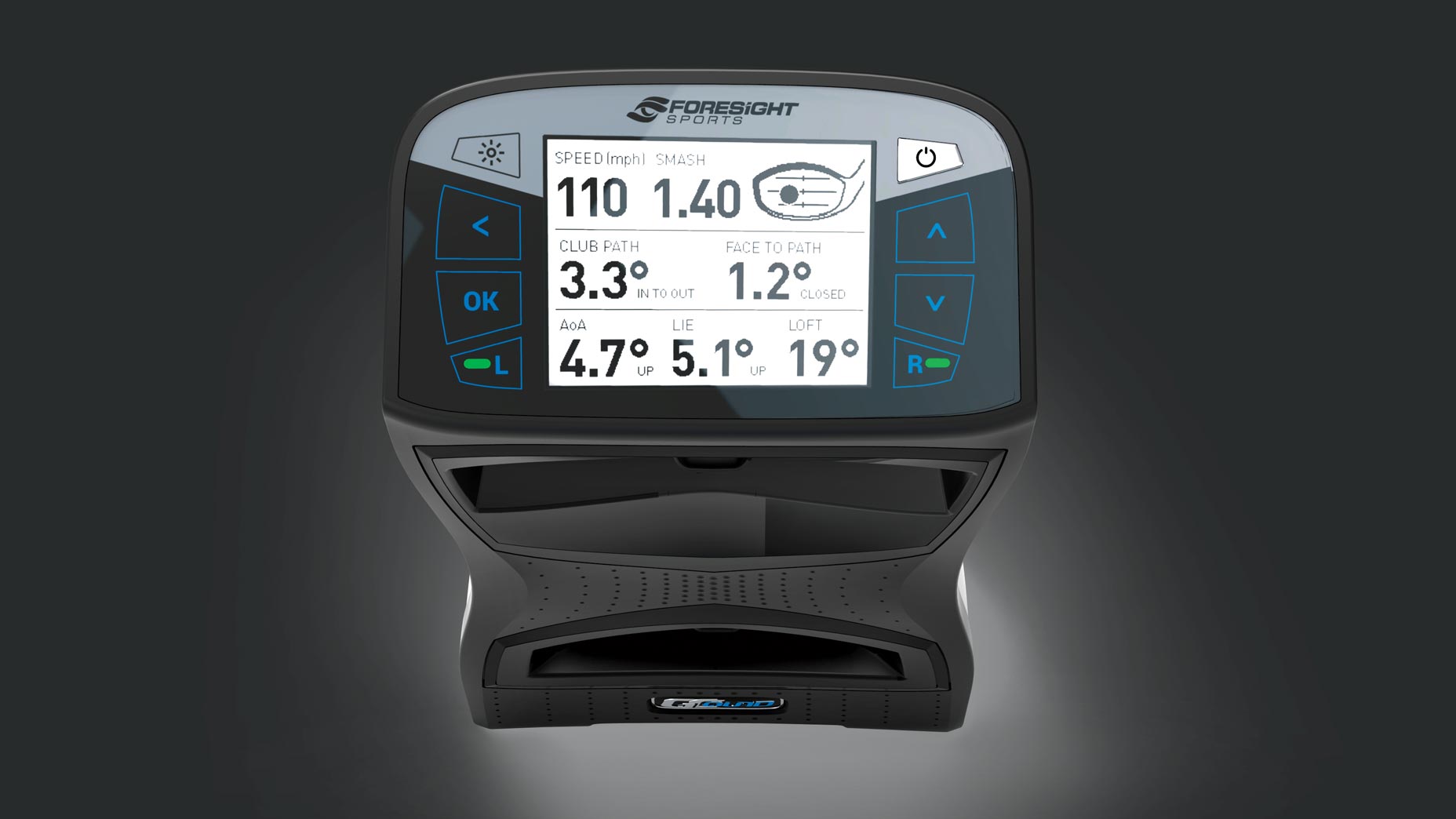 Foresight Sports digital swing meter.