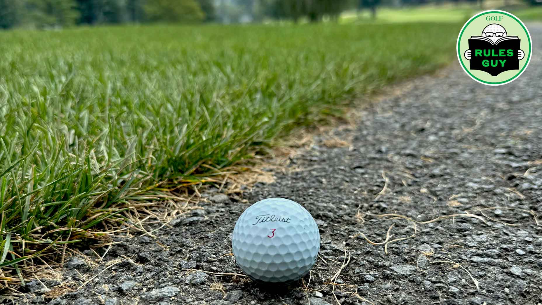 golf ball on cart path