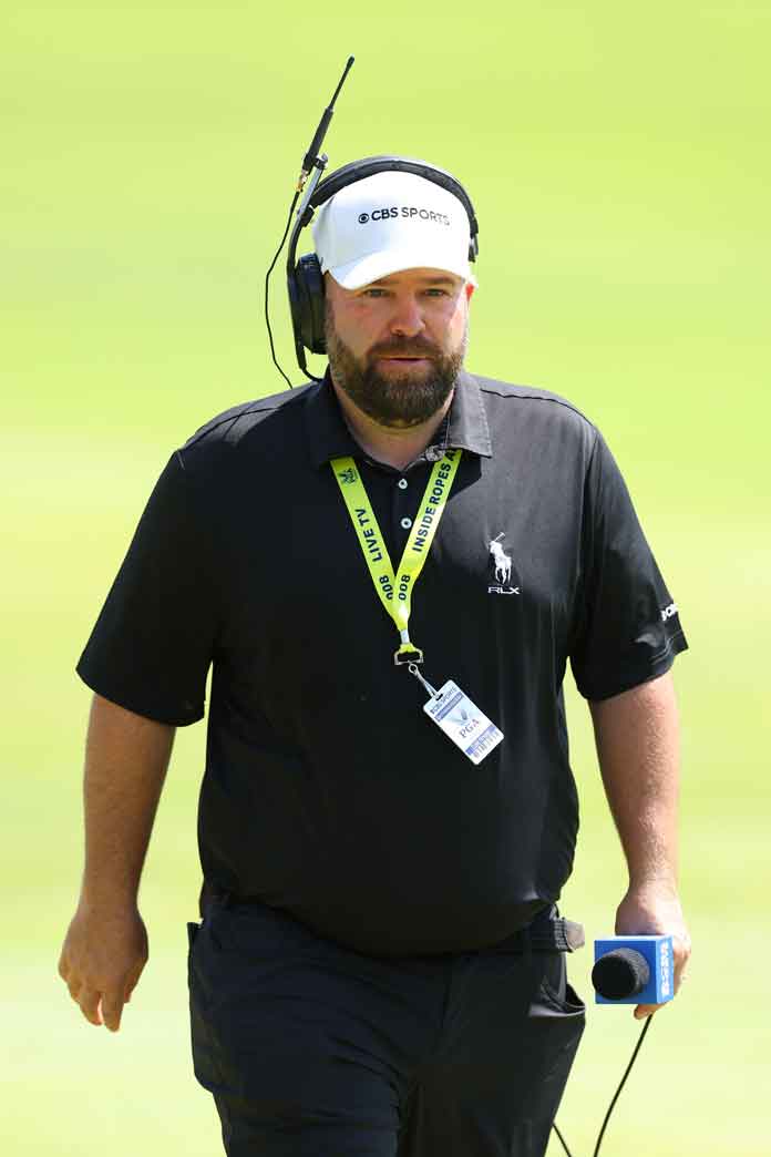 Colt Knost, CBS Sports commentator, walks the course during the final round of the 2024 PGA Championship at Valhalla Golf Club on May 19, 2024 in Louisville, Kentucky.