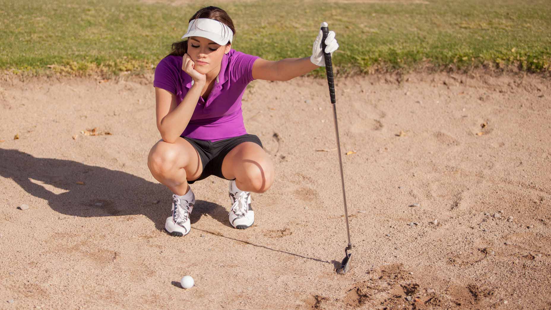 Golfer in a bunker