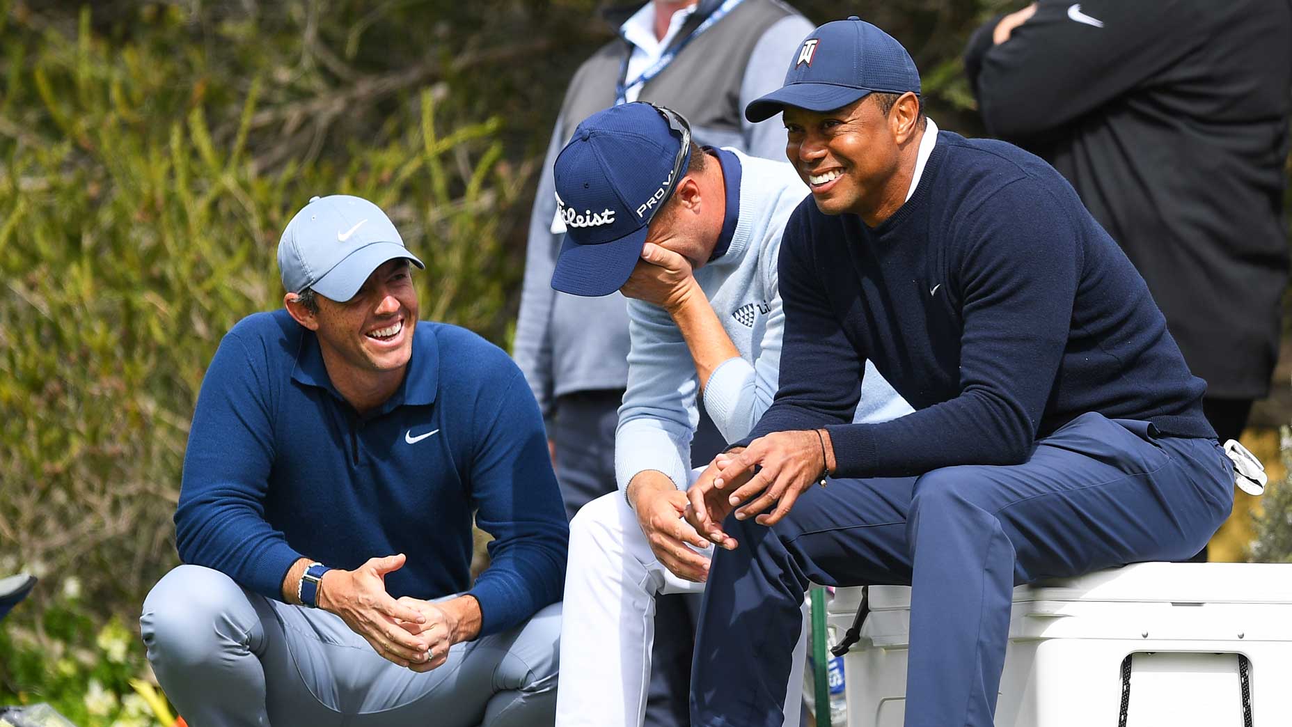 Rory Mcilroy, Justin Thomas and Tiger Woods