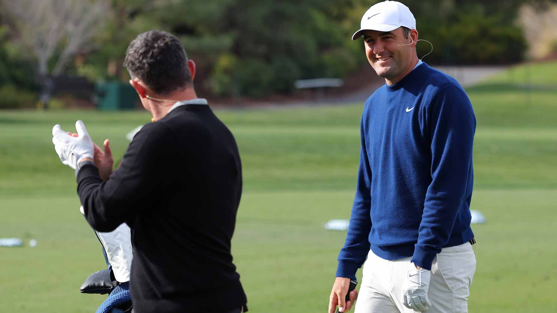 PGA Tour PROS RORY MCILROY and Scottie Scheffler CHA appeared for the first time in 2025 Pebble Beach Pro-AM.