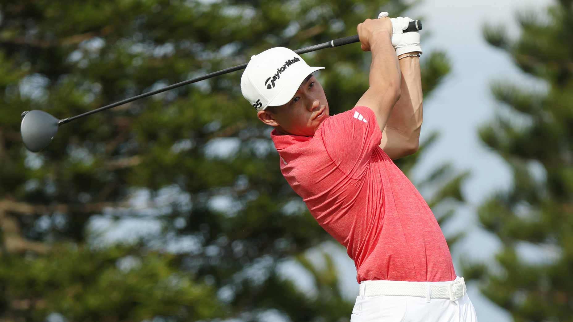 PGA Tour pro Collin Morikawa, noa playing 2025 AT&T Pebble Beach Pro-Am, plays his shot from the third tee during the 2025 Sentry at Plantation Course at Kapalua Golf Club.