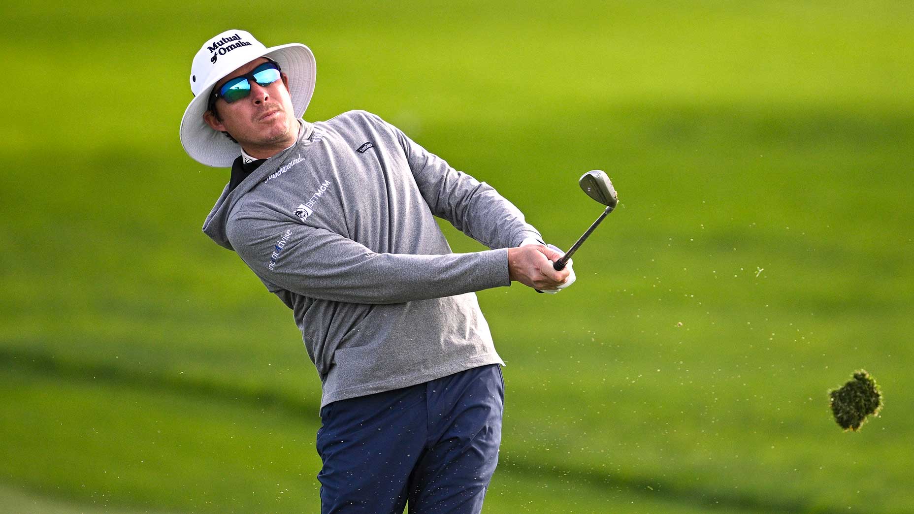 Joel Dahmen chips onto the 10th green during the first round of the Farmers Insurance Open at Torrey Pines North on Wednesday.