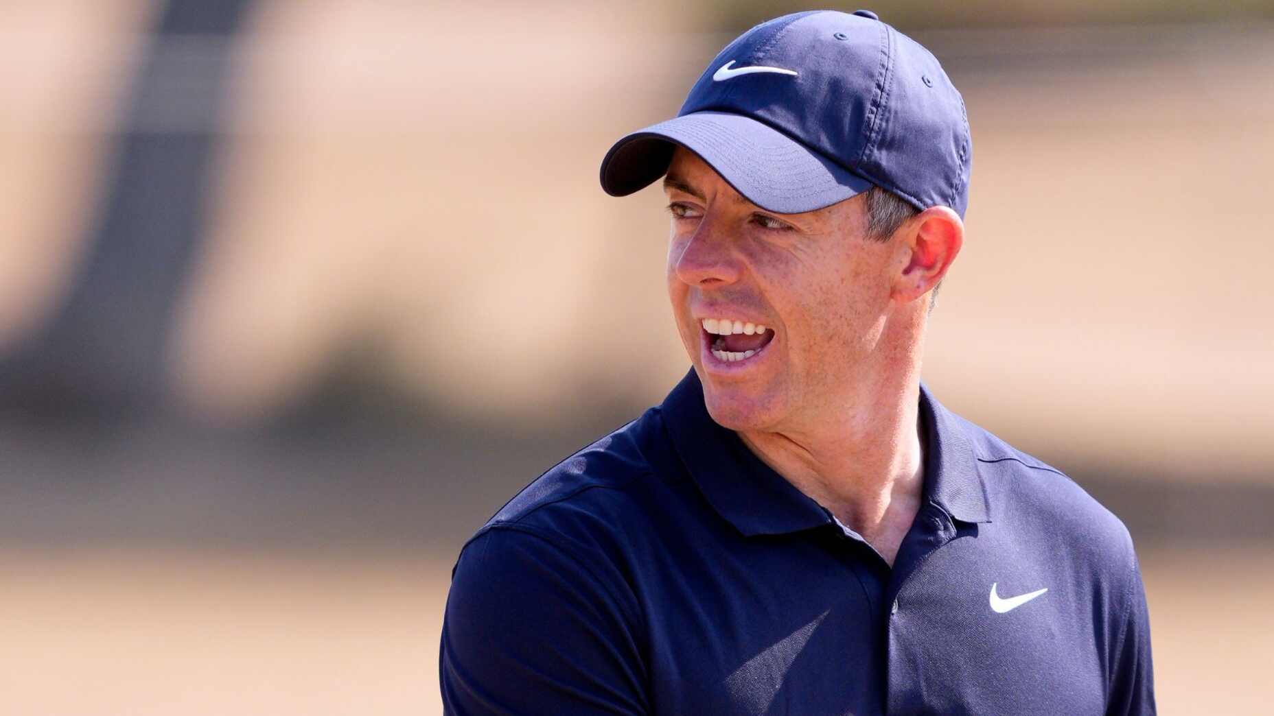 Rory McIlroy looks on during Pro-Am prior to 2025 Hero Dubai Desert Classic