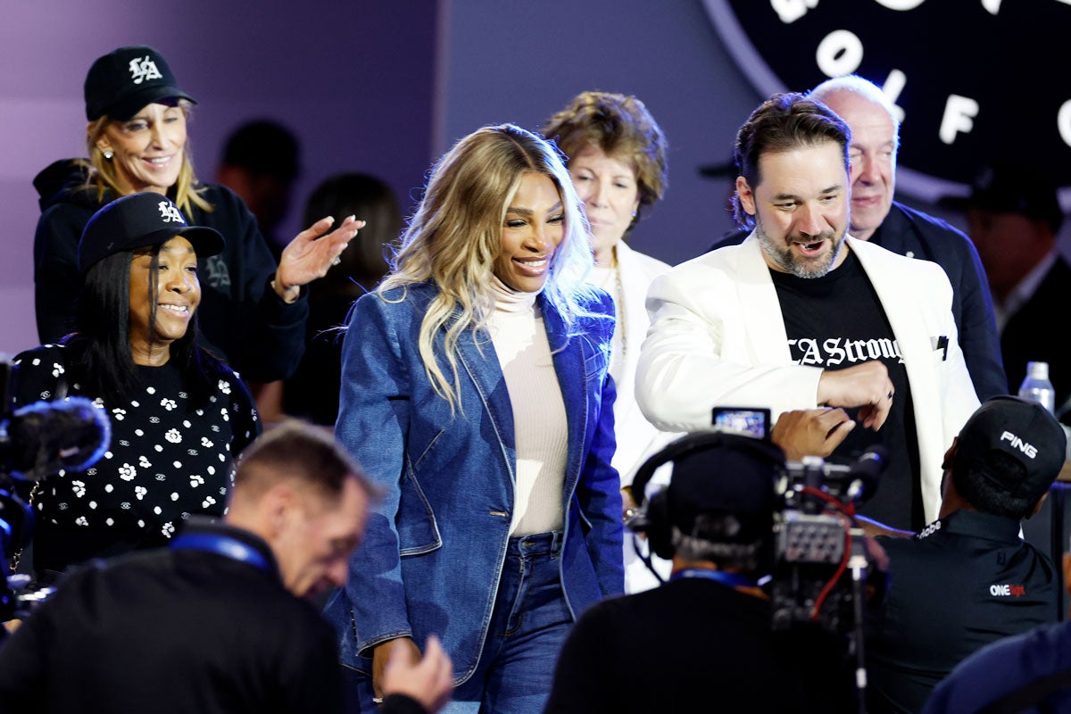 Serena Williams and Alexis Ohanian at TGL