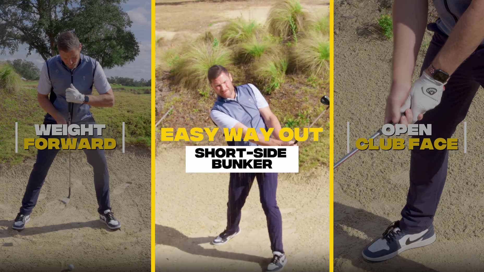 David Armitage’s keys for short-sided bunkers