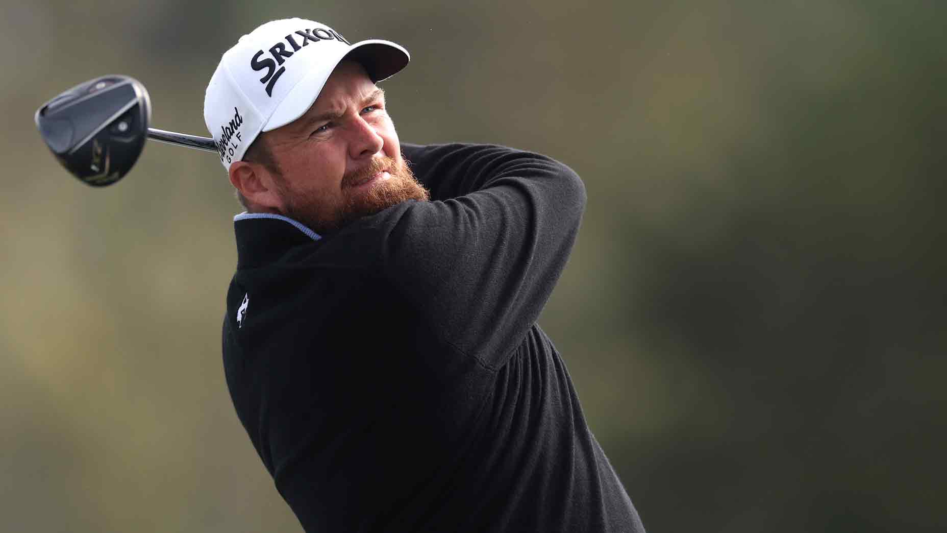 Shane Lowry from Ireland plays his goal from the third third round of AT&T Pebble Beach pro-am 2025 at Pebble Beach Golf Links on February 2025 in Pebble Beach, California.