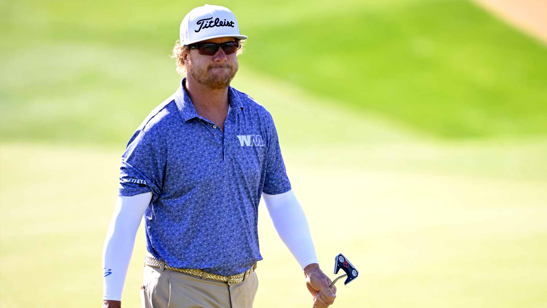 Charley Hoffman looks on during the American Express.