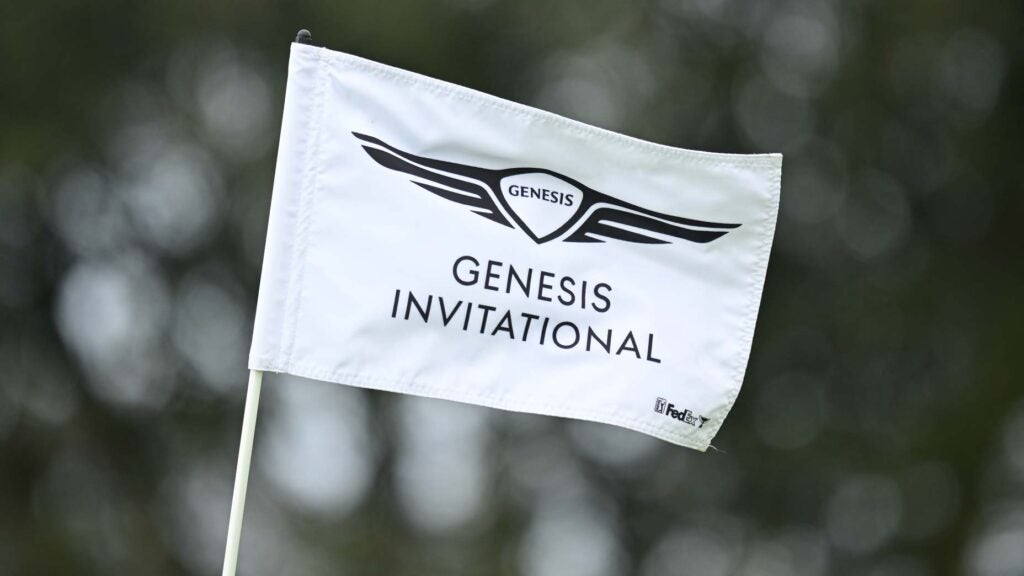 2025 Genesis Invitational flag pictured at Torrey Pines Golf Course.