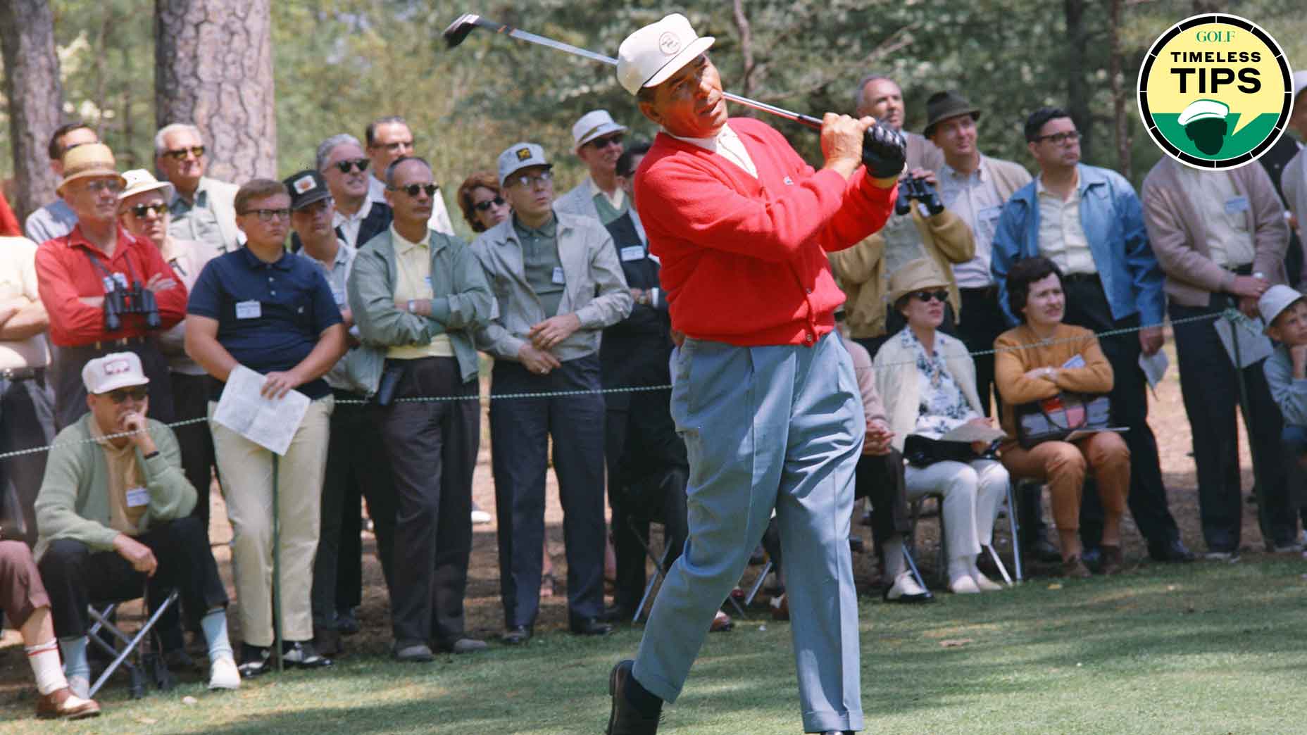 julius boros swings during the masters tournament