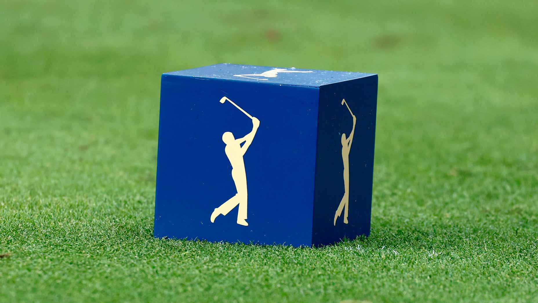 A TEE marker of the 2025 player championship during TPC Sawgrass tournament.