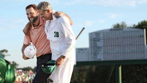 Scottie Scheffler and caddie Ted Scott.