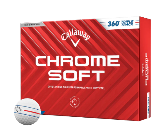 Chrome-plated soft golf ball