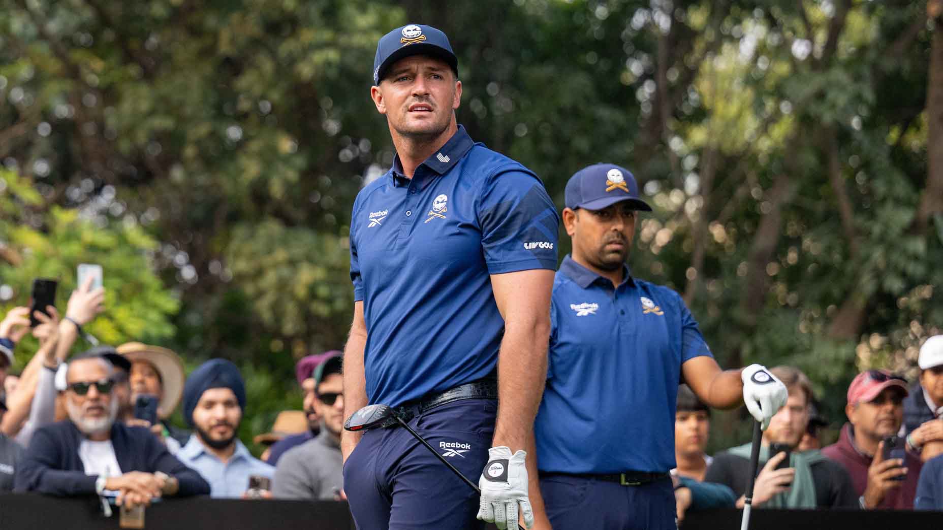 Bryson DeChambeau looks on during the International Series India.