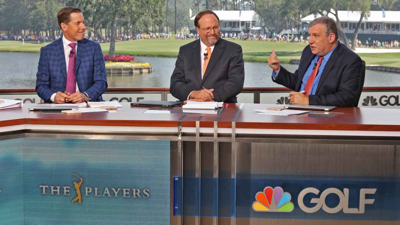 sports writer John Feinstein on the Golf Channel table