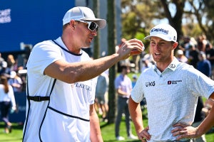 Rob Gronkowski and Will Zalatoris at the Players Championship