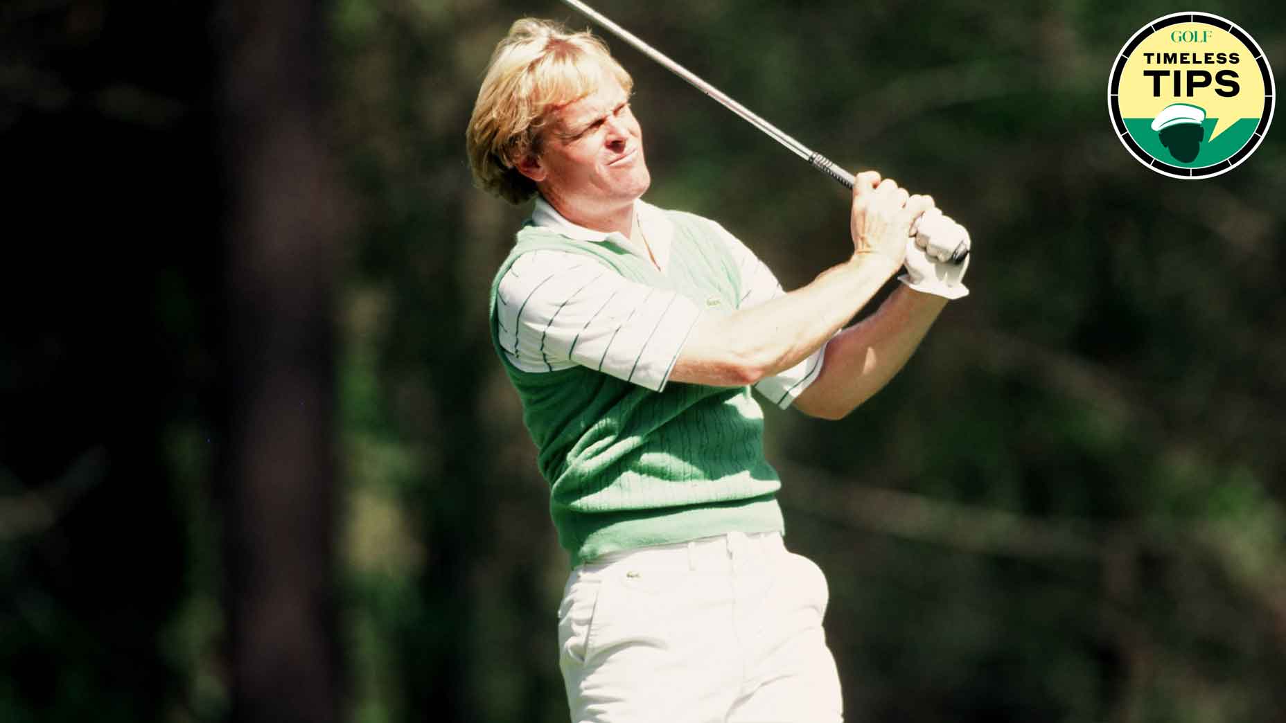 johnny miller swings during the 1983 masters