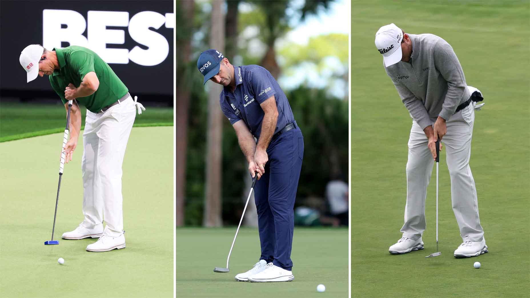 three pros use different grips for putting