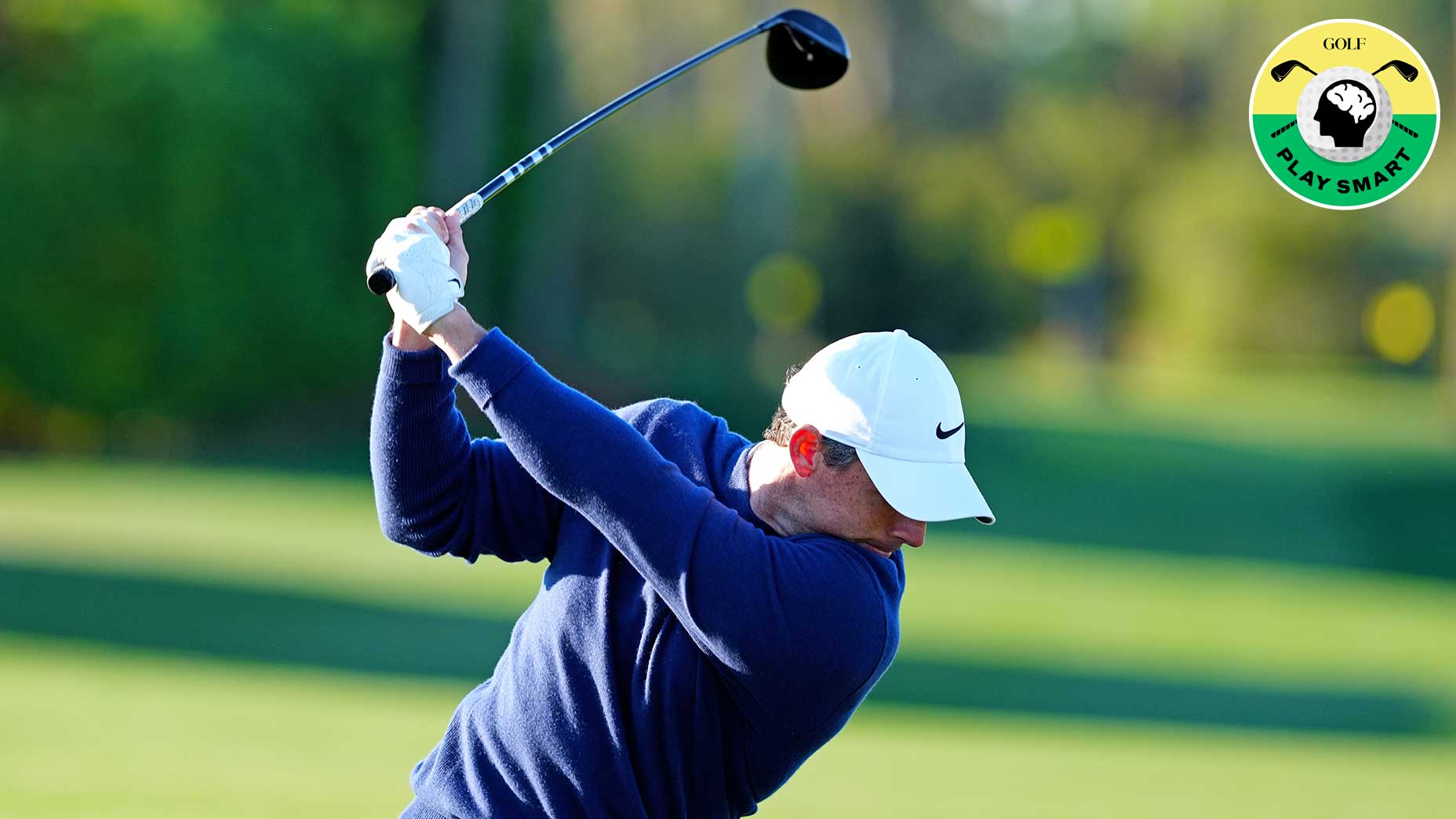 Rory Mcilroy warms up on Monday to players.