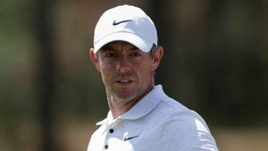 Rory McIlroy of Northern Ireland on the eighth hole during the second round of THE PLAYERS Championship