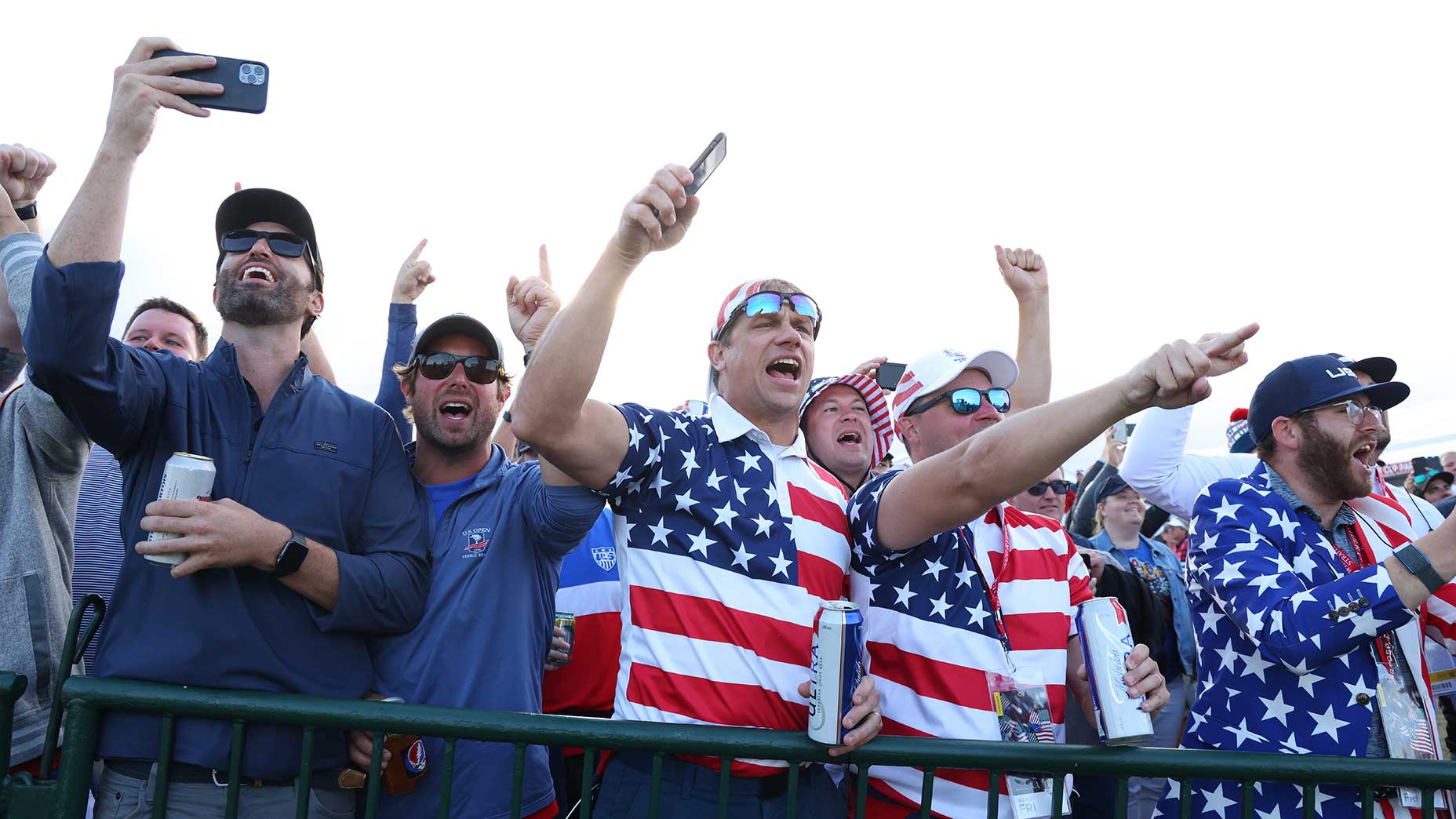 U.S. Ryder Cup fans cheering at the Ryder Cup