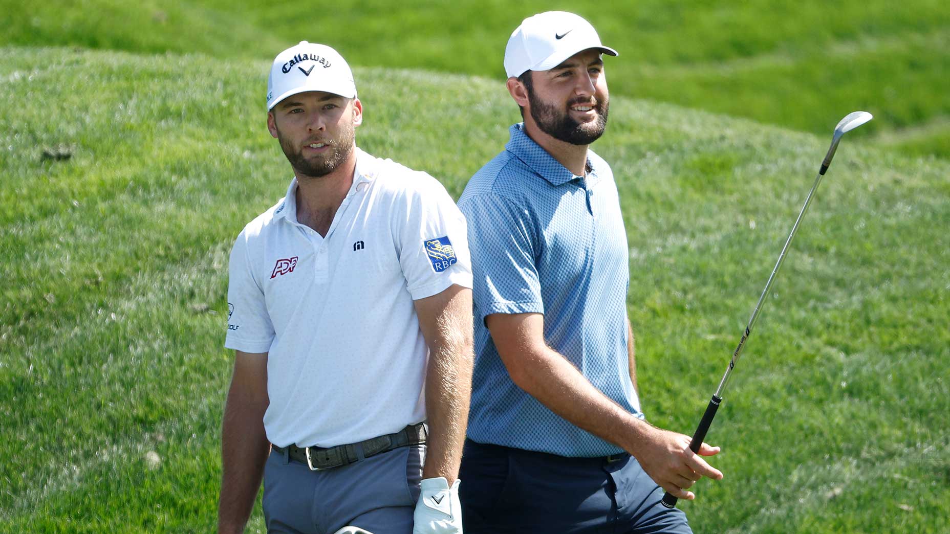 scotttie scheffler and sam burns at the 2024 players championship