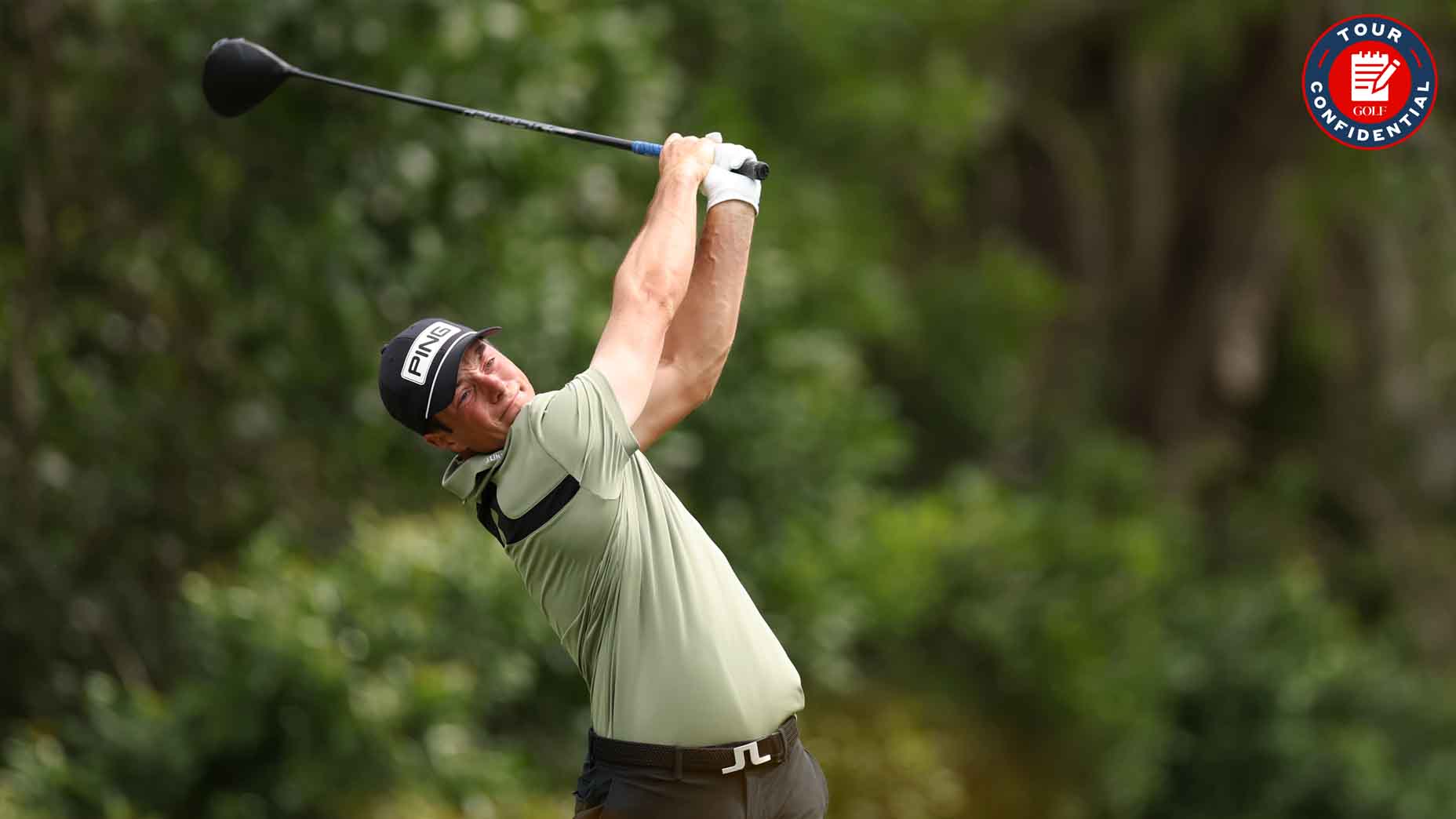 Viktor Hovland hits a shot during the final round of the 2025 Valspar Championship.