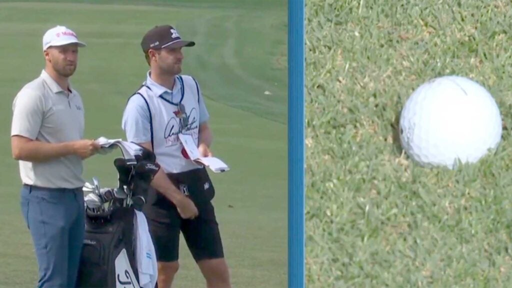 Video review saves major champ from penalty after embedded-ball confusion