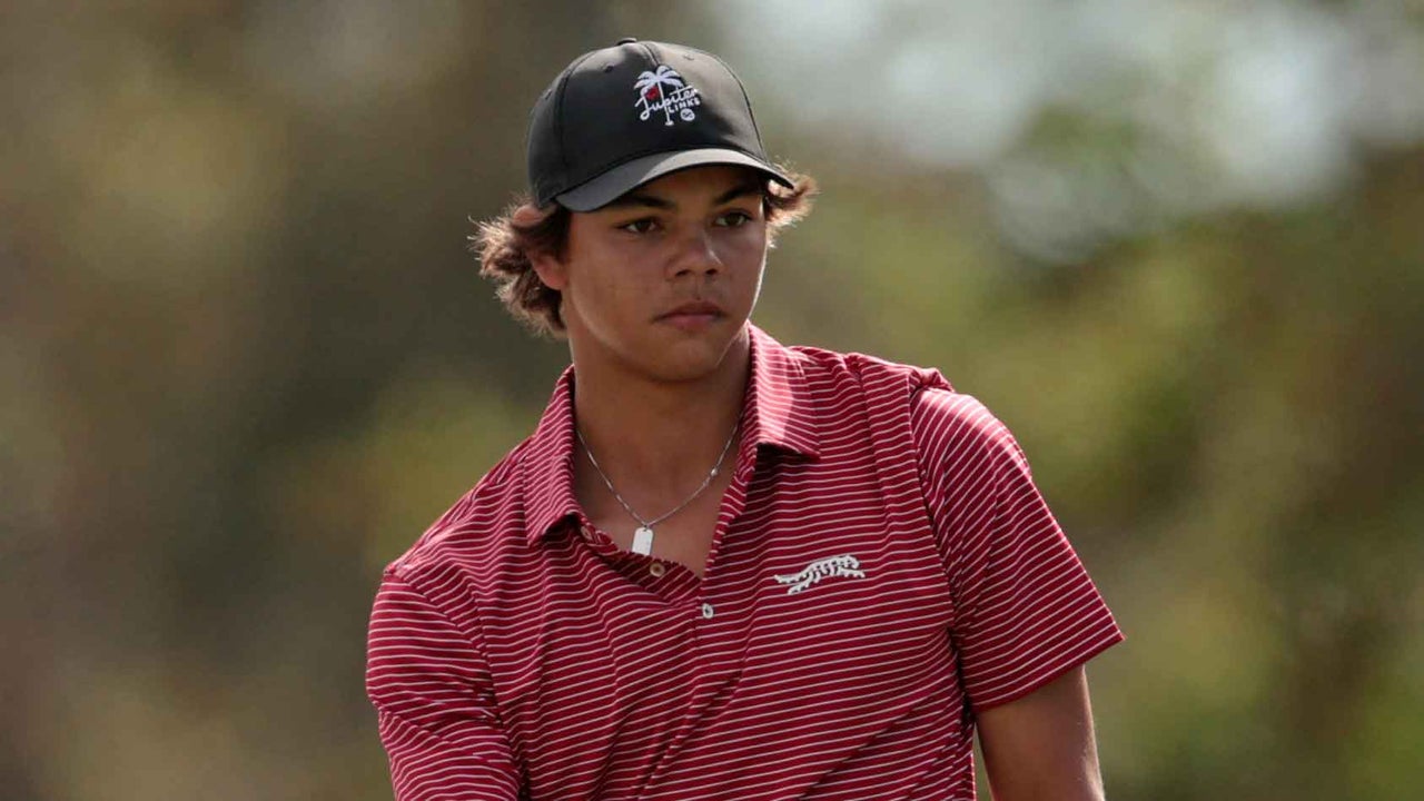 Charlie Woods rockets up junior golf rankings with unexpected win