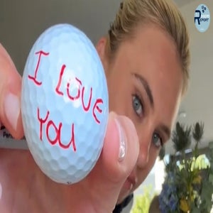 Katherine Fitzpatrick decorated her husband's golf balls ahead of the Open.