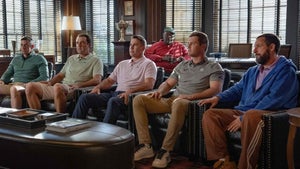 scene from happy gilmore 2 with pro golfers