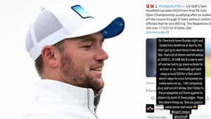 LIV pro Sam Horsfield looks on at the West Lancashire Golf Club during Final Open Qualifying.