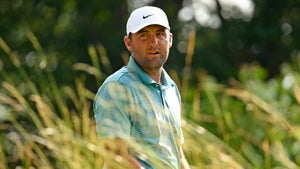 2025 Genesis Scottish Open odds: Scottie Scheffler watches his shot during the 2025 Travelers Championship.