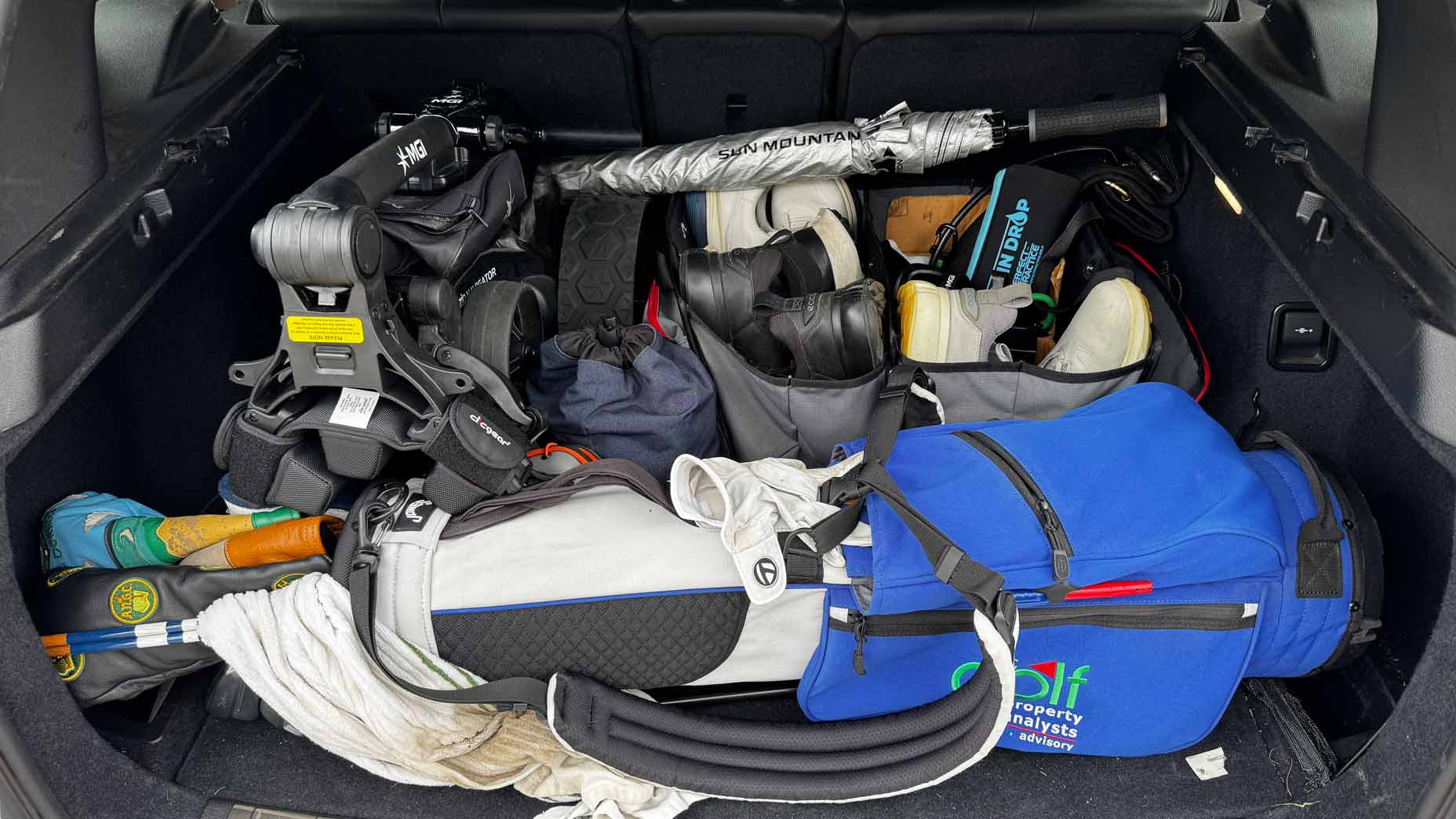 My trunk after the Jones Trunk Caddie.