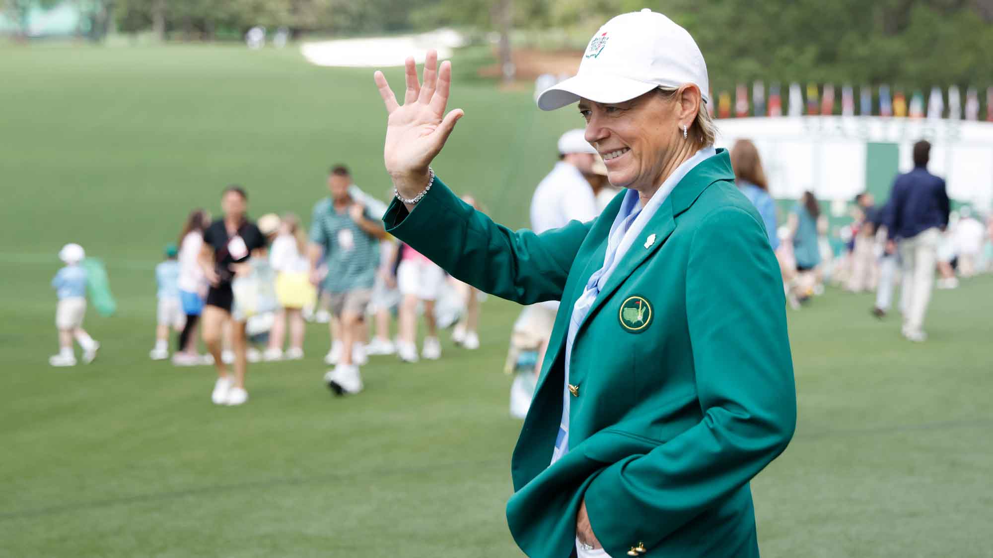 annika sorenstam in her green jacket at 2025 masters