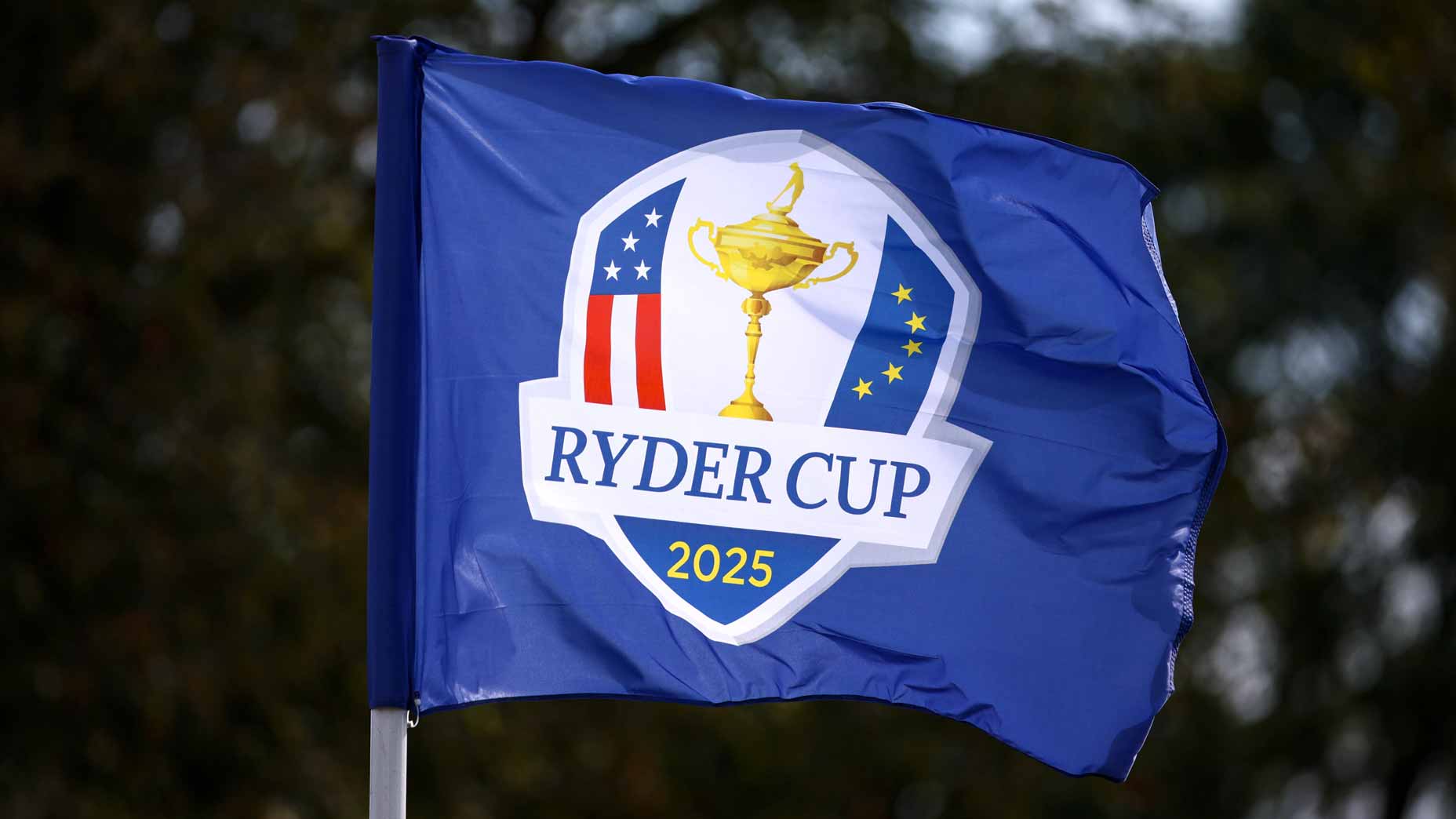 2025 Ryder Cup Saturday TV coverage: A Ryder Cup flag pictured at the 2025 Ryder Cup at Bethpage Black.
