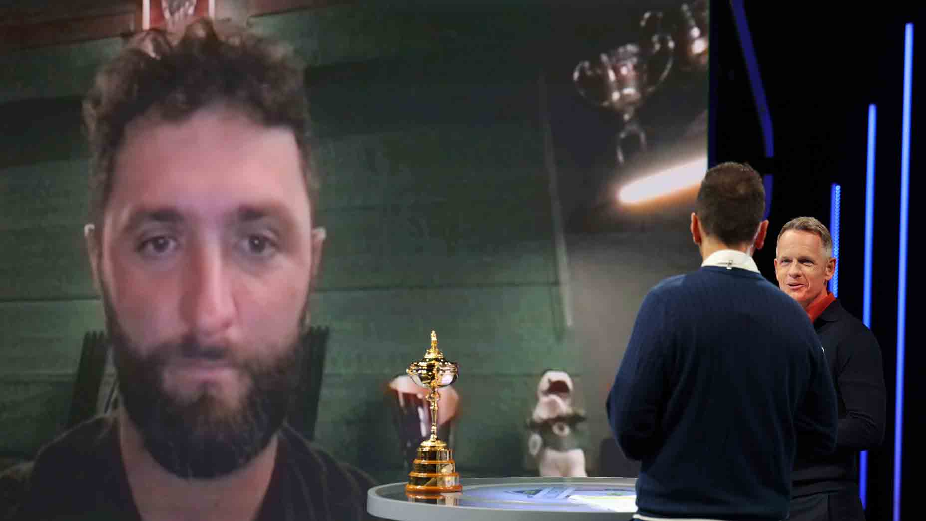 Yes, Jon Rahm was picked to Ryder Cup. But what was that behind him on TV? Yes, Jon Rahm was picked to Ryder Cup. But what was that behind him on TV?